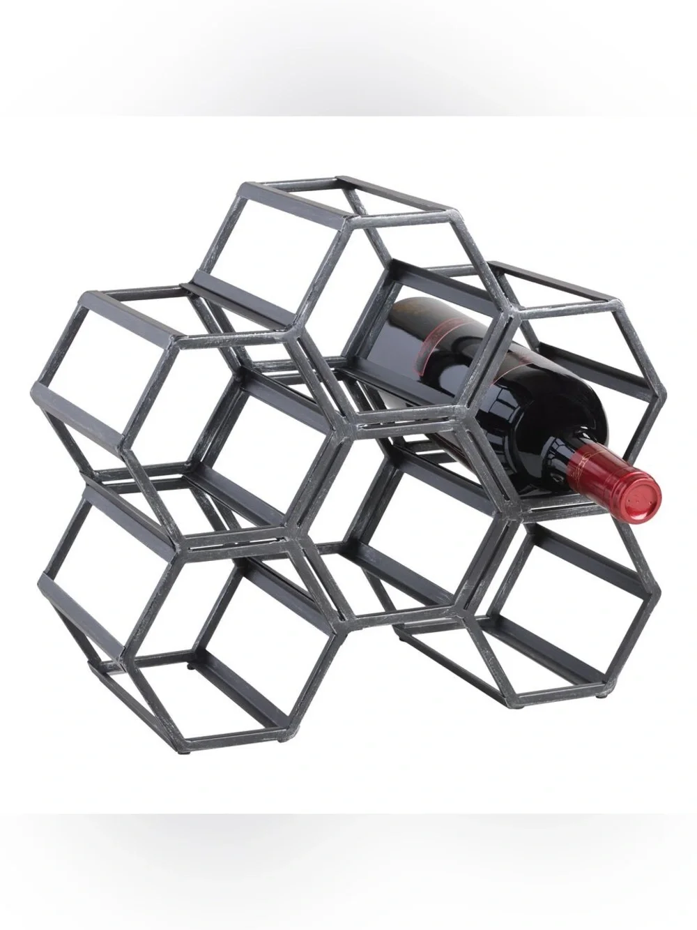World Market Modern Hexagon Metal Wine Rack